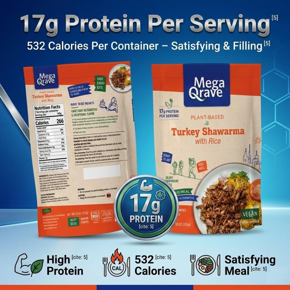 Mega Qrave protein per serving detail